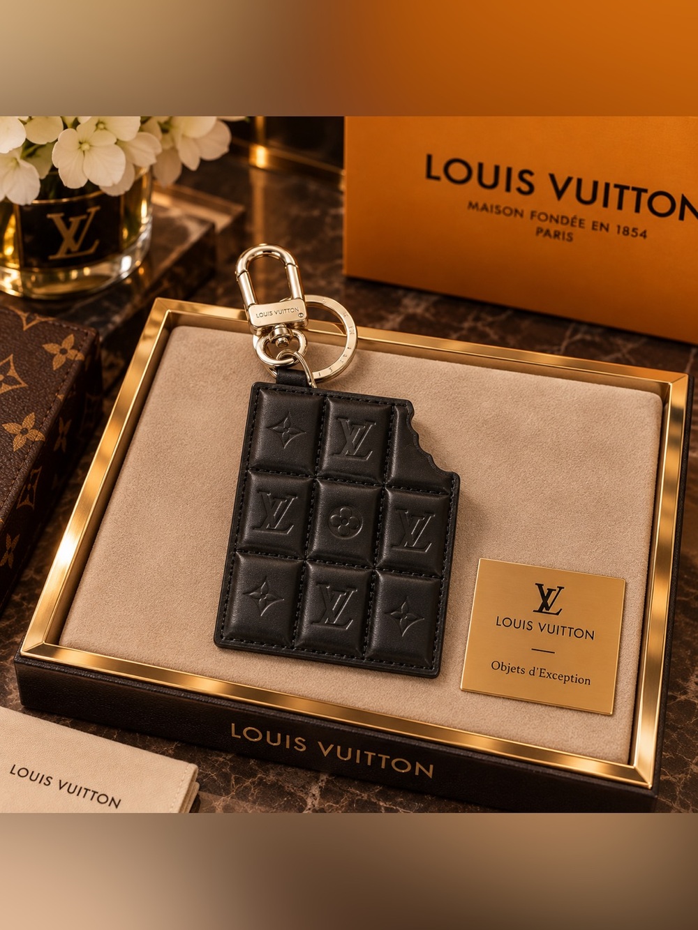 Dark Chocolate Fashion Key Chain Bag Charm
